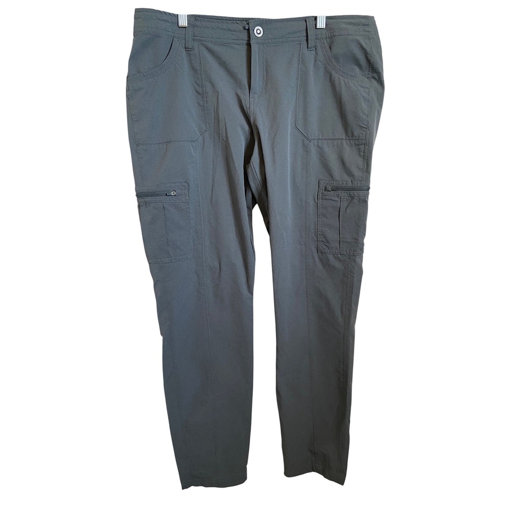 KUHL HORIZN Cargo Pants Womens 16 Regular Gray Hiking Outdoor 6276